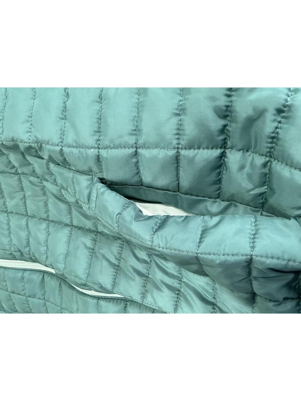 Cat & Jack Girls Quilted Hooded Puffer Jacket Green XL Fleece Lined - Picture 5 of 9